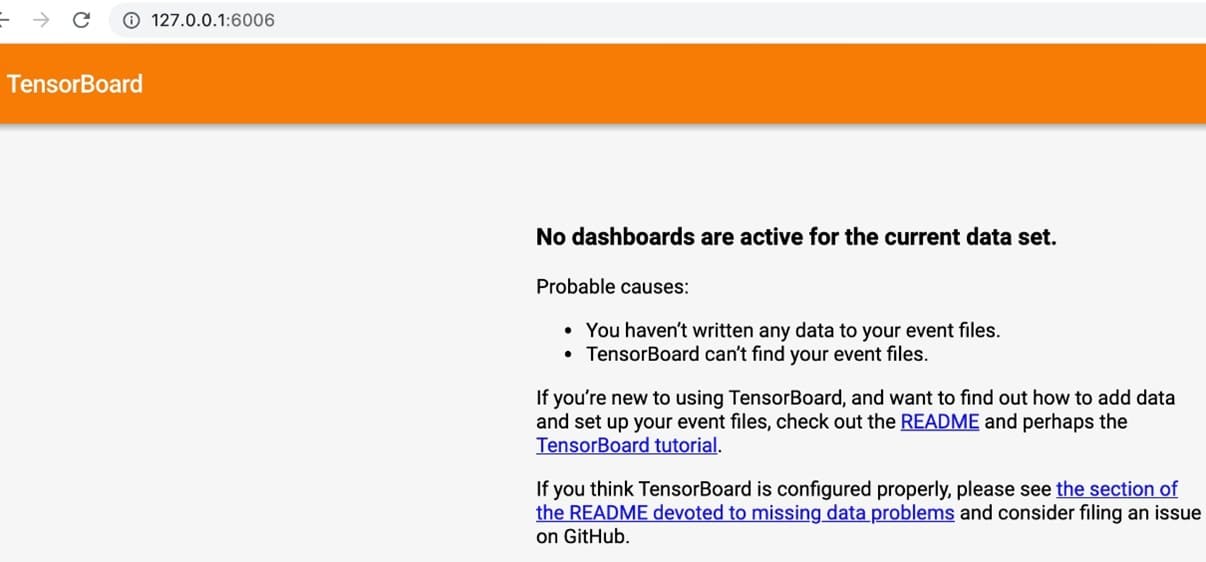 图 9-1. Tensorboard启动成功图